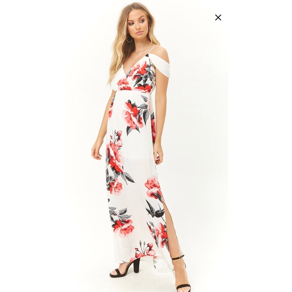 Off the shoulder Floral Maxi Dress